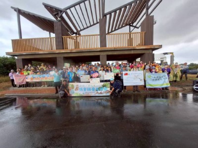 圖一、林業保育署新竹分署夏榮生分署長說明本次命名活動發想、歷程與保安林的功能及惠益。 (新竹分署提供) 